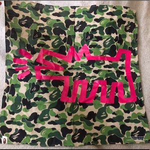 Bathing Ape BAPE x Keith Haring Camouflage Hankie